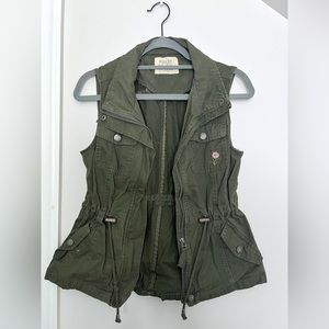 Medium Olive Green/Floral Vest